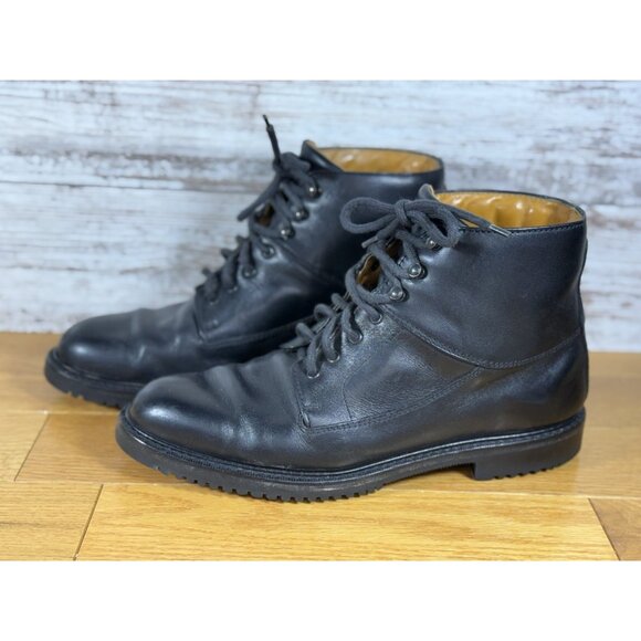 Cole Haan Country Men's Size 9 Black Leather Lace-Up Ankle Boots 6290 - Picture 1 of 9